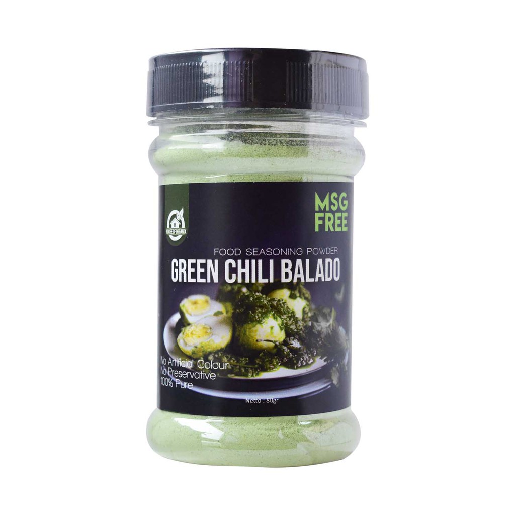 House Of Organix Green Chili Balado 60 Gr Food Seasoning Powder