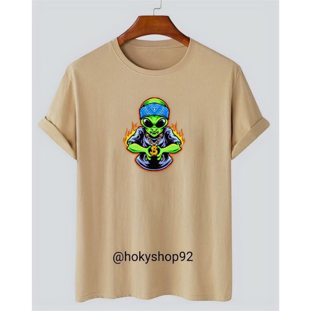 Baju Kaos Pria Murah Alien Erigo Atasan Lengan Pendek Tshirt Cowok Oblong Cod