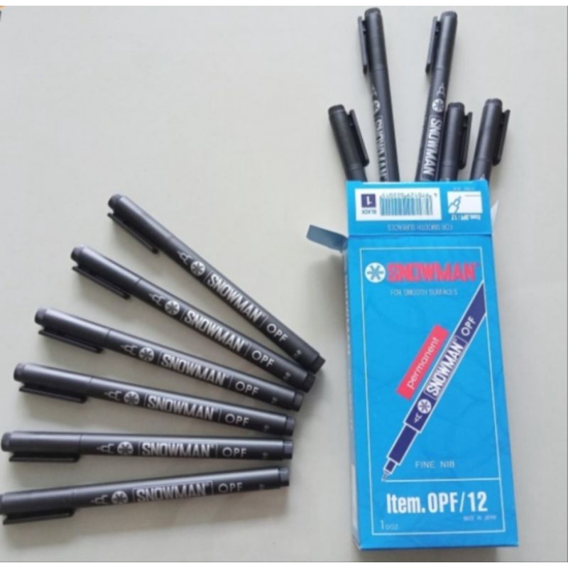 

SPIDOL OHP TYPE OPF(FINE) HITAM MERK SNOWMAN
