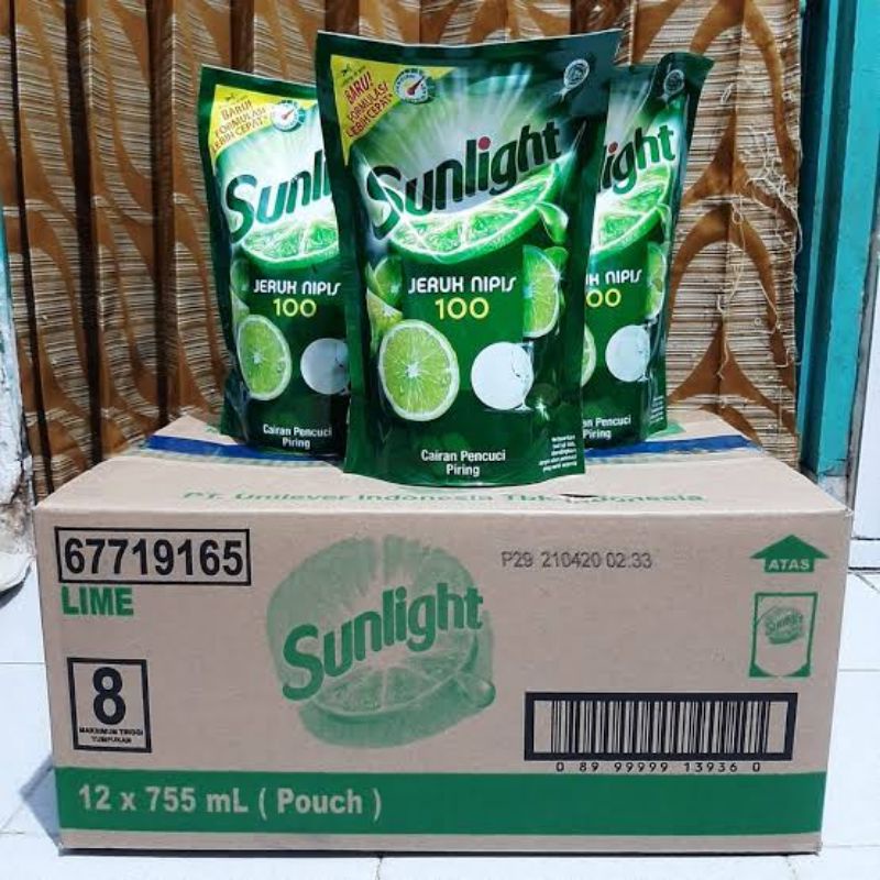 Sunlight Jeruk Nipis 755 ml  1 KARTON isi 12 POUCH