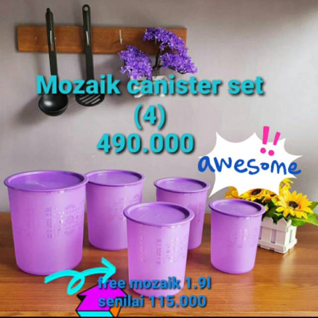 Tupperware canister set 5