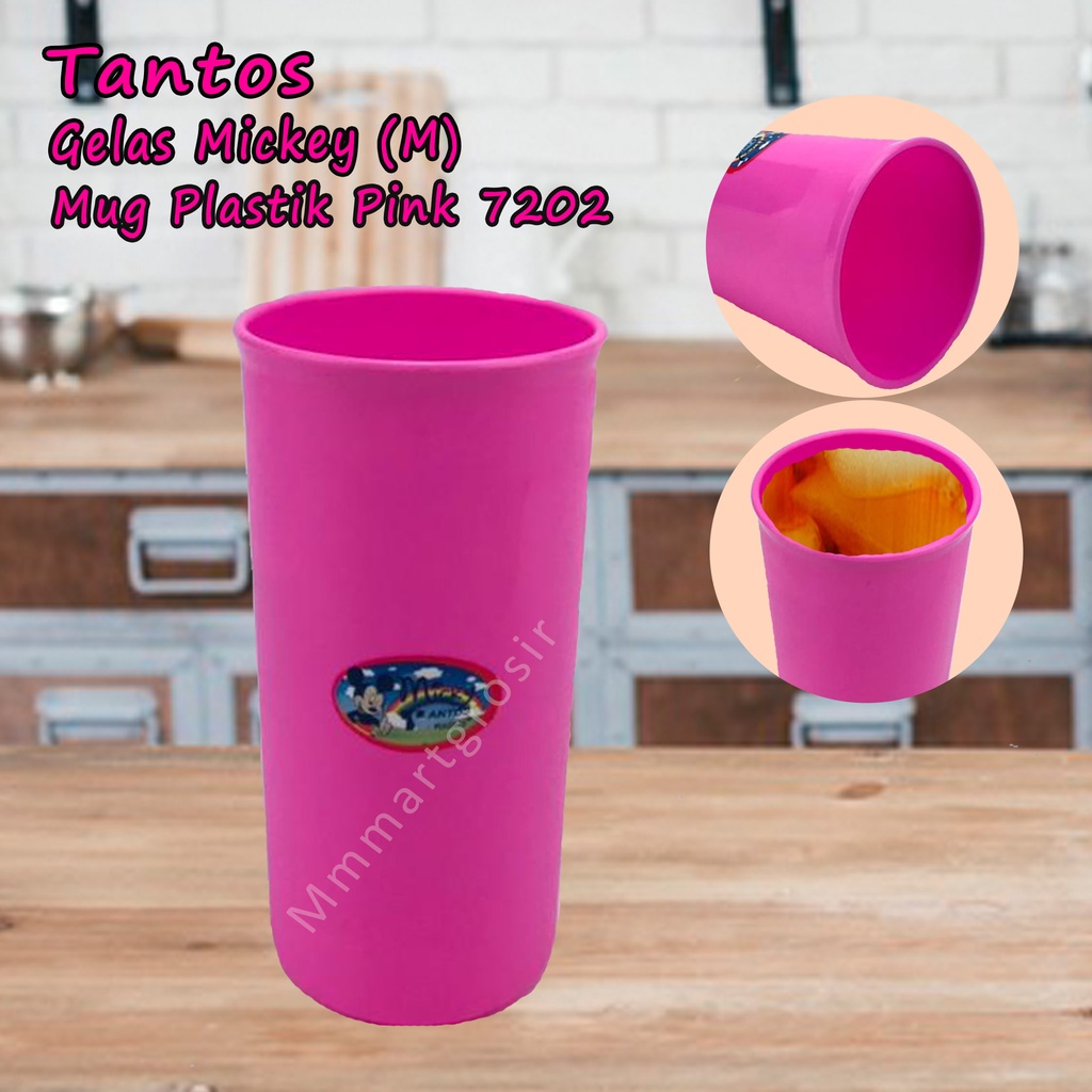 Tantos / Gelas Mickey (M)/ Mug Plastik / Warna Pink 7202