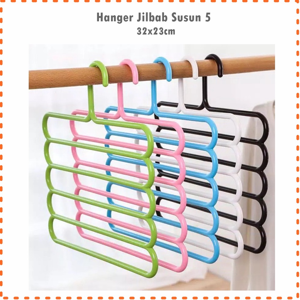 Hanger Jilbab/Gantungan Jilbab/Serbaguna Susun 5 TEBAL