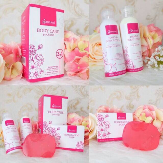 HANASUI BODY CARE 3 in 1 / PAKET BODY LOTION HANASUI BPOM ORIGINAL