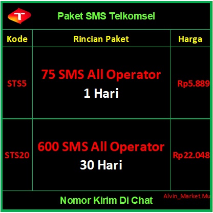 [TELKOMSEL] Paket SMS 1 - 30 Hari