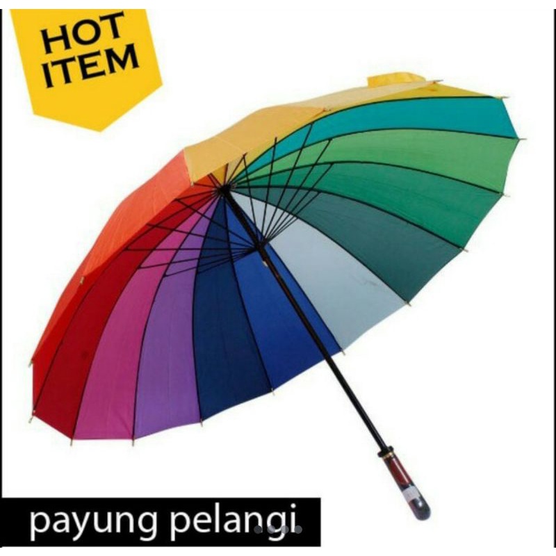 payung pelangi besar panjang payung golf