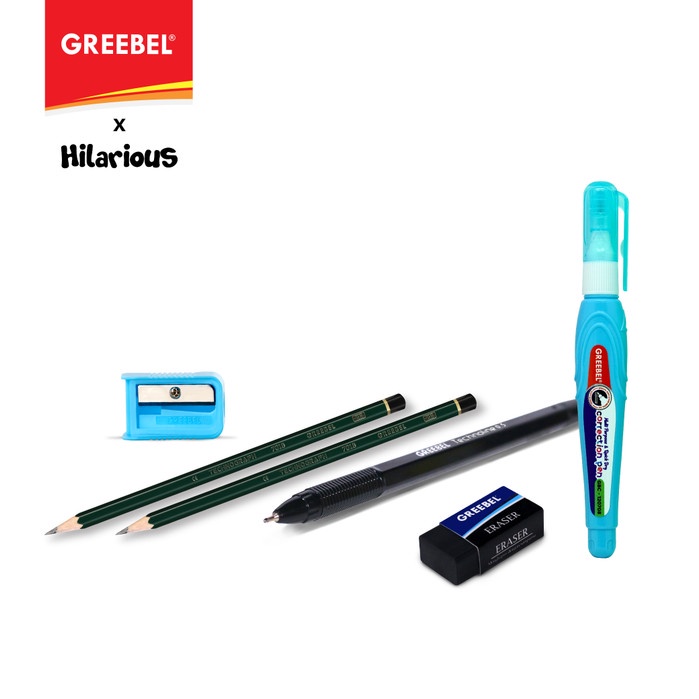 

TULIS-ALAT- GREEBEL PAKET STATIONERY PENCIL BAG / TEMPAT PENSIL SET 614 -ALAT-TULIS.