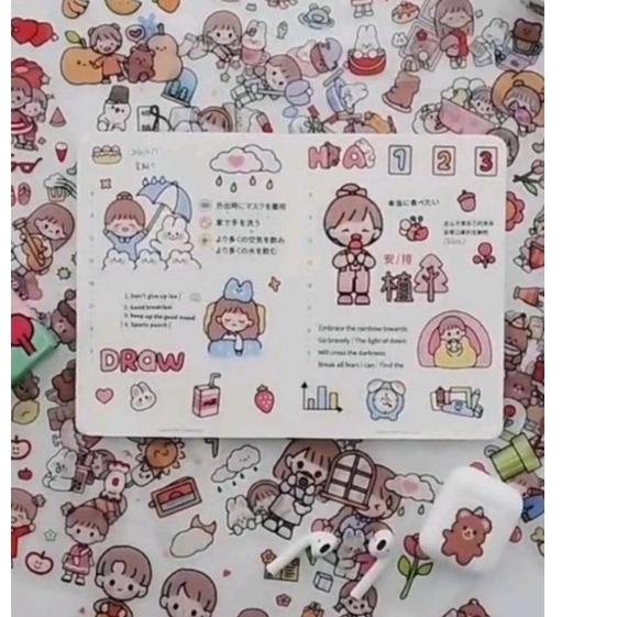 

Menarik.. 50/100 lembar sticker dengan box Happy Day bahan PVC untuk scrapbook/Tumbler