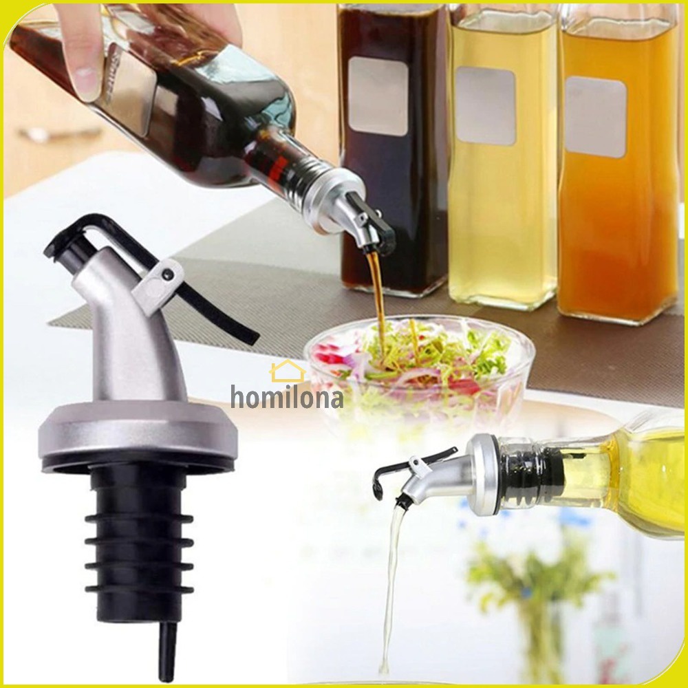 Tutup Botol Minyak Olive Oil Vinegar Lock Plug Seal - LeePourer HE131 - Black