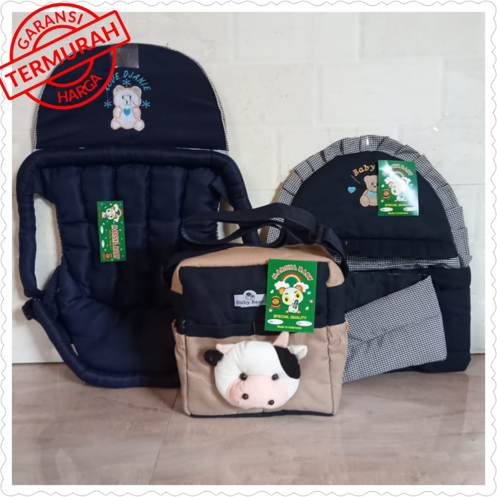 Paket hemat ( 3 in 1 ) gendongan bayi tas bayi dan gendongan bayi samping