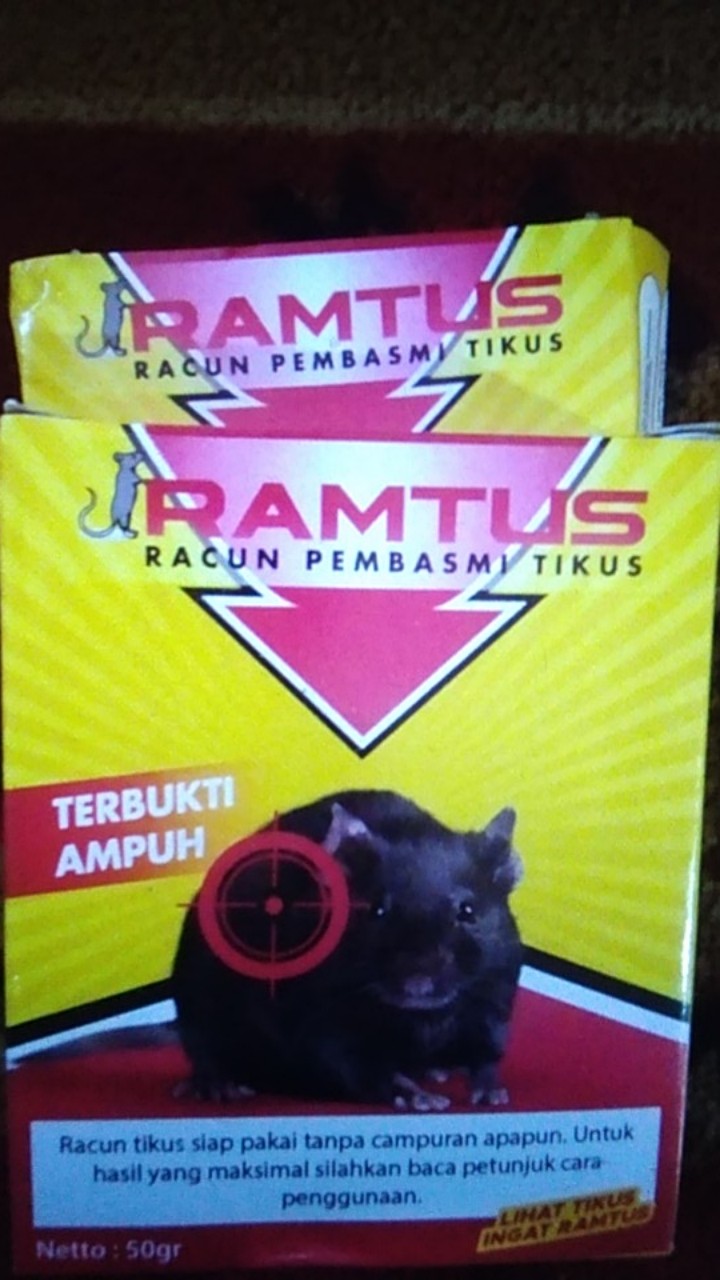 Umpan Jebakan Tikus Paling Ampuh Ramtus Racun Pembasmi Tikus Mati Kering Obat Pembunuh Tikus 2 Pack