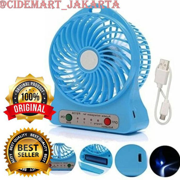 KIPAS ANGIN MINI PORTABLE USB + SENTER
