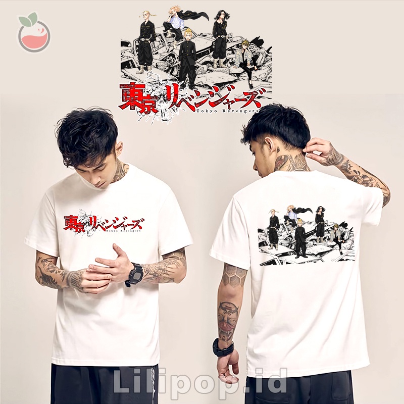 Kaos Tshirt  Pria Attack on Titan Baju Distro Basic Lengan Pendek Cowok Kasual Lilipop