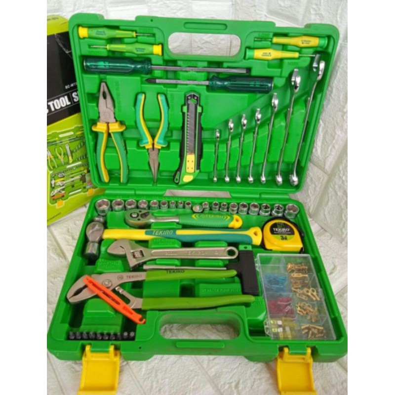 Tekiro Mekanik Tools 60 pcs Mechanic Tools Box Set Mekanik Kunci Set Alat Perkakas