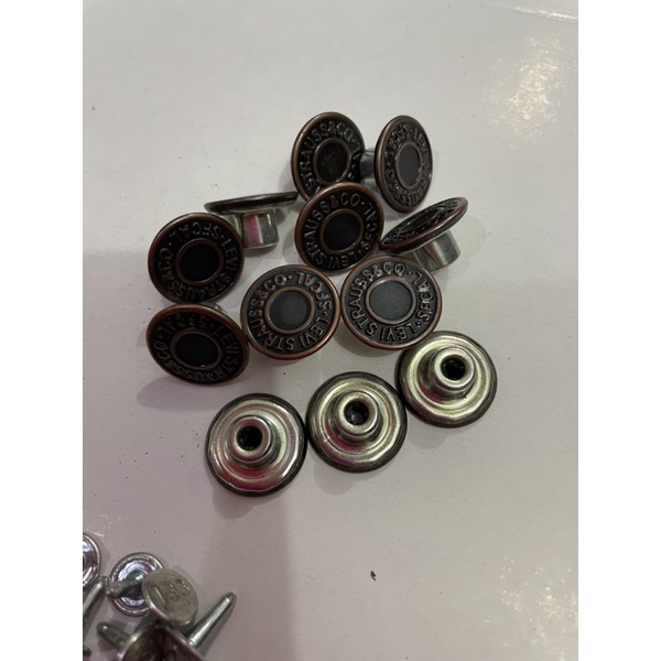 12pcs kancing celana jeans ORIGINAL / kancing 12 set asli jeans