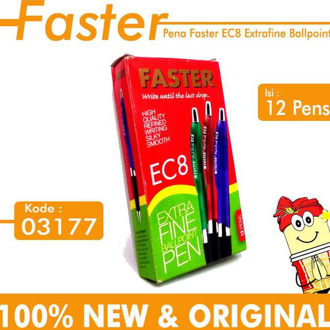 

Kualitas Terbaik] Pena Faster Ec8 Extrafine Ballpoint