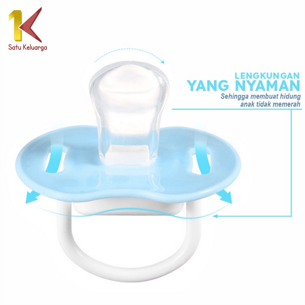 Satu Keluarga Empeng Bayi C46 Dot Bayi Bulat dan Datar Food Grade Kompeng Baby Pacifier / Soother-4