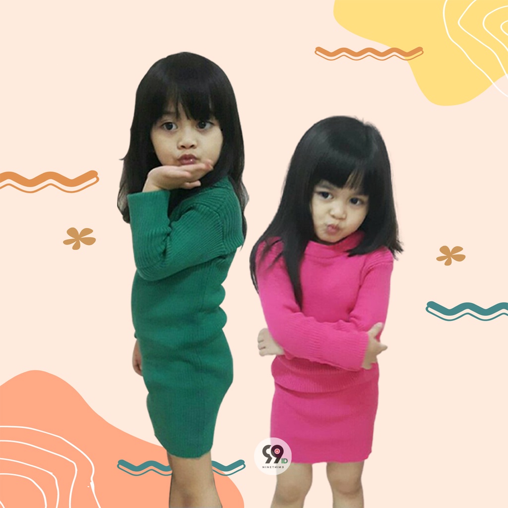 DRESS RAJUT 1-3th ANAK PEREMPUAN tangan panjang ADILA dress