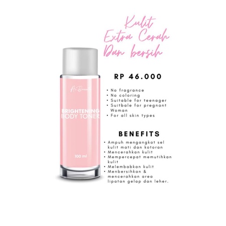 Brightening Body toner by Ai Beaute