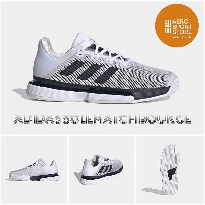 [ SEPATU TENIS LAPANGAN ADIDAS SOLEMATCH BOUNCE MEN ]