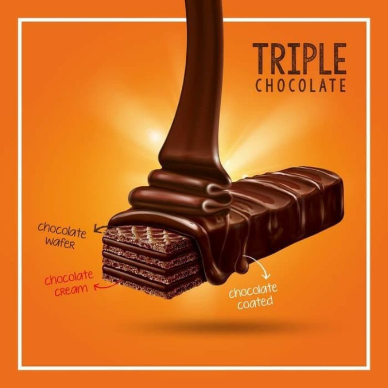 

Wafer SUPERSTAR triple chocolate 18gr - 1 Pack (20 pcs)