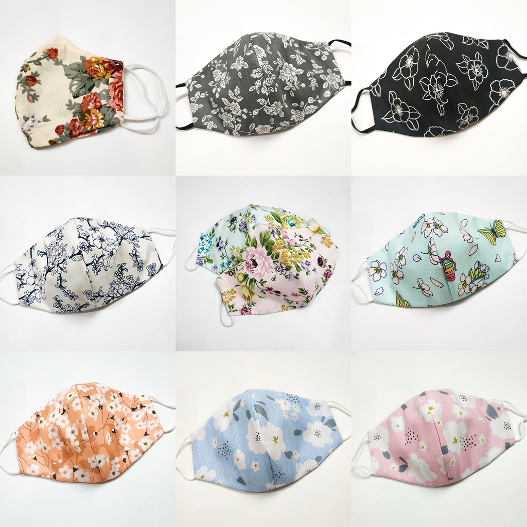 Masker Katun Motif ( FLOWER SERIES )