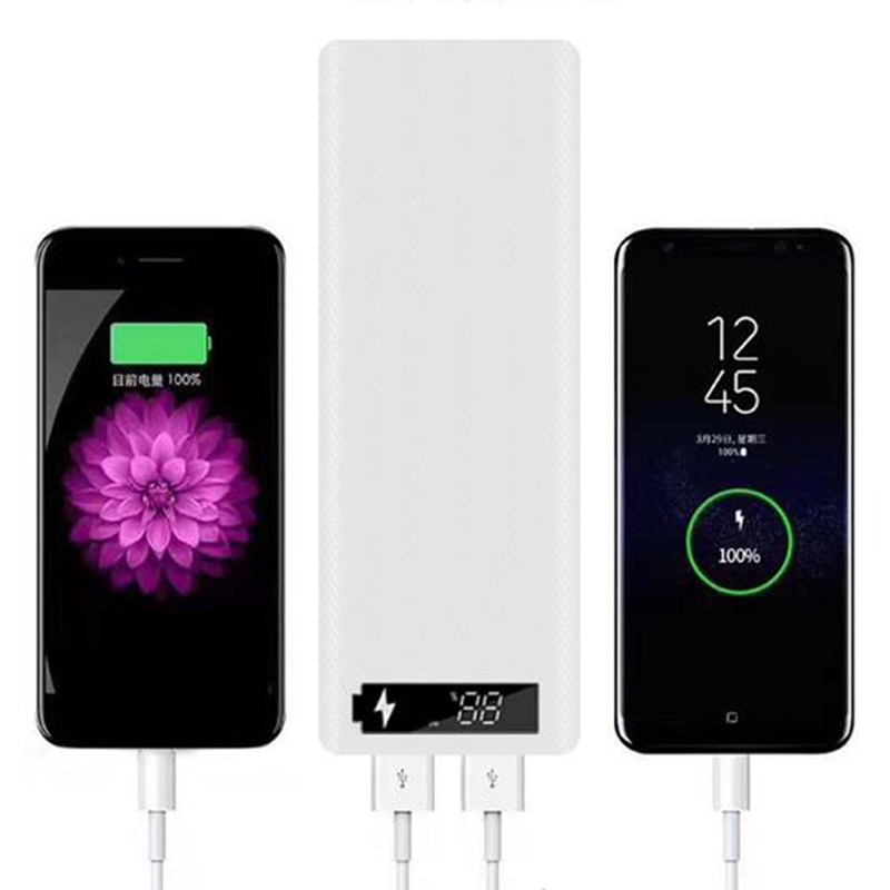 (LUCKID) Casing Power Bank DIY Dual USB Dengan Layar LCD Kapasitas 10x18650