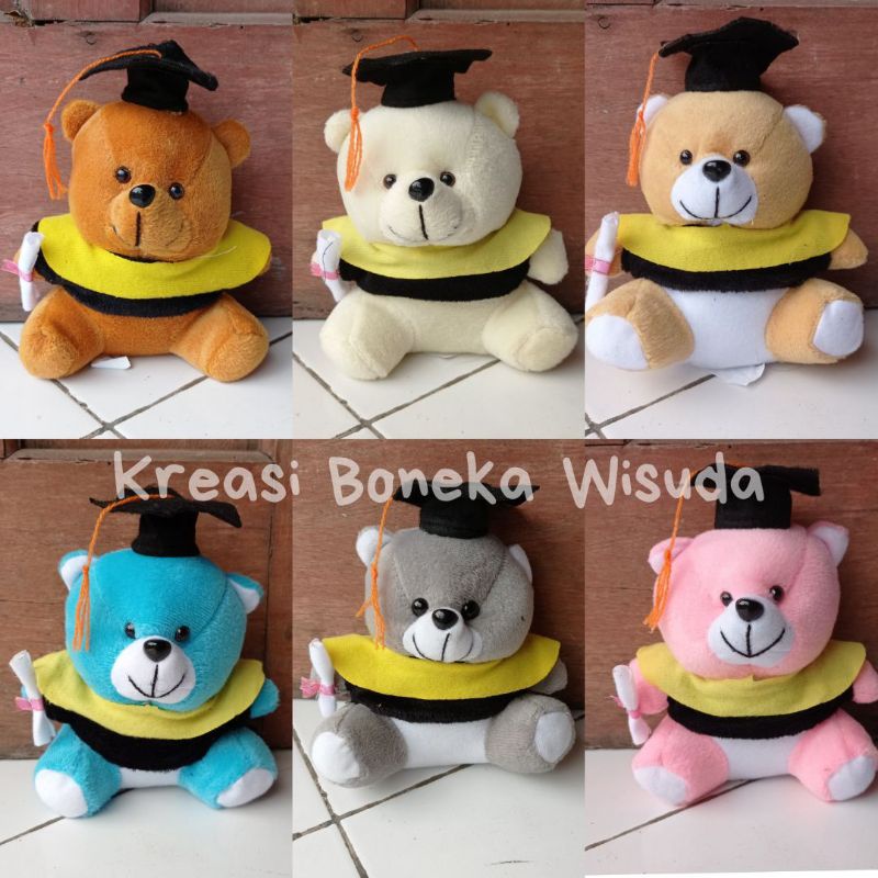 100% ORIGINAL Realpict Boneka Wisuda bear mini ukuran 15 cm boneka wisuda mini pakai toga Murah untuk kado wisuda/bucket/souvenir boneka toga