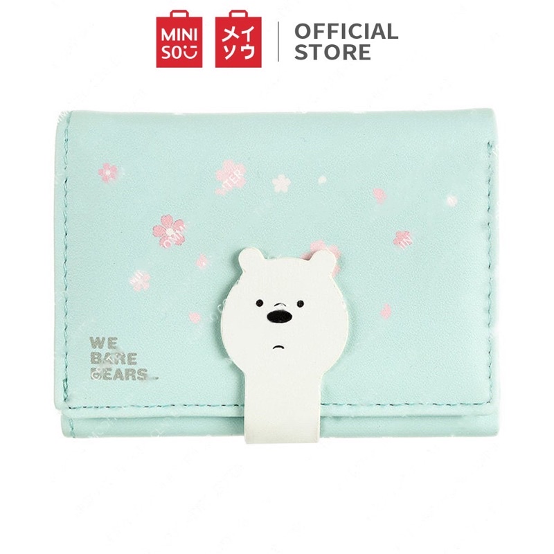 MINISO Dompet Wanita Kecil Mini Pendek Wallet Simple We Bare Bears Variasi Ice Bear