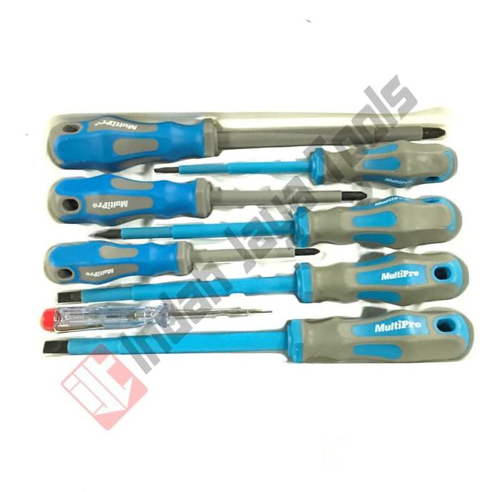 New Obeng Listrik Set 8 Pcs Multipro Electric - Electrician Screwdriver Murah