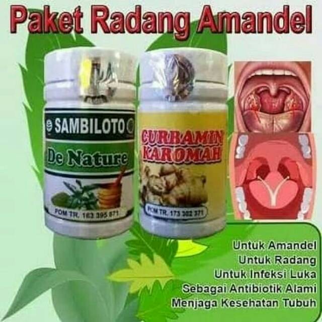 

Paket Obat Radang Amandel Herbal De Ntaure