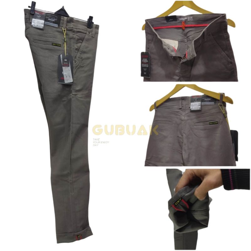 Celana Panjang Pria Chino Slim Fit Stretch Oxy Hugo