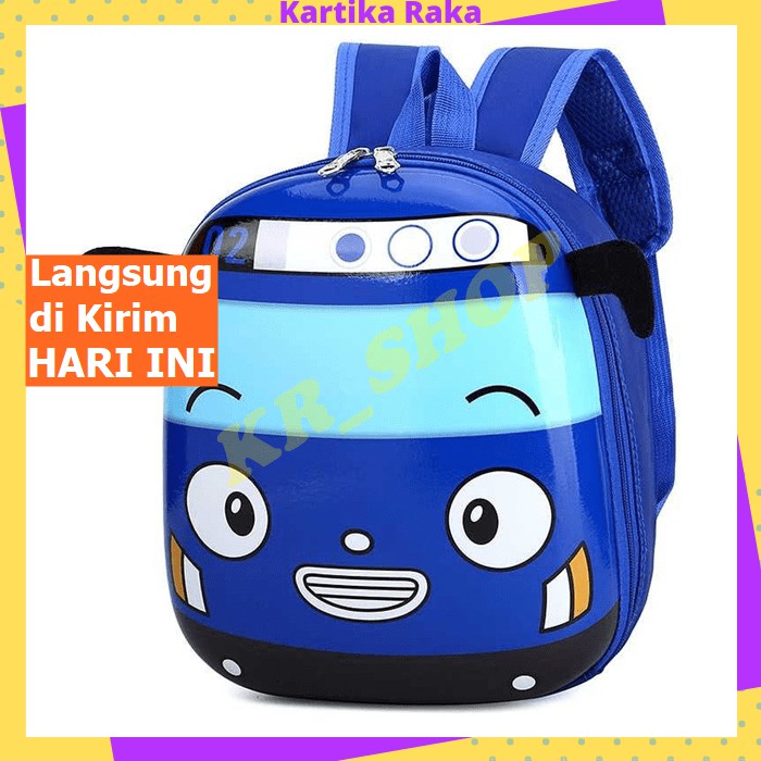 KR Tas Ransel Anak Laki-laki Sekolah Anak Backpack Model Bus Tayo