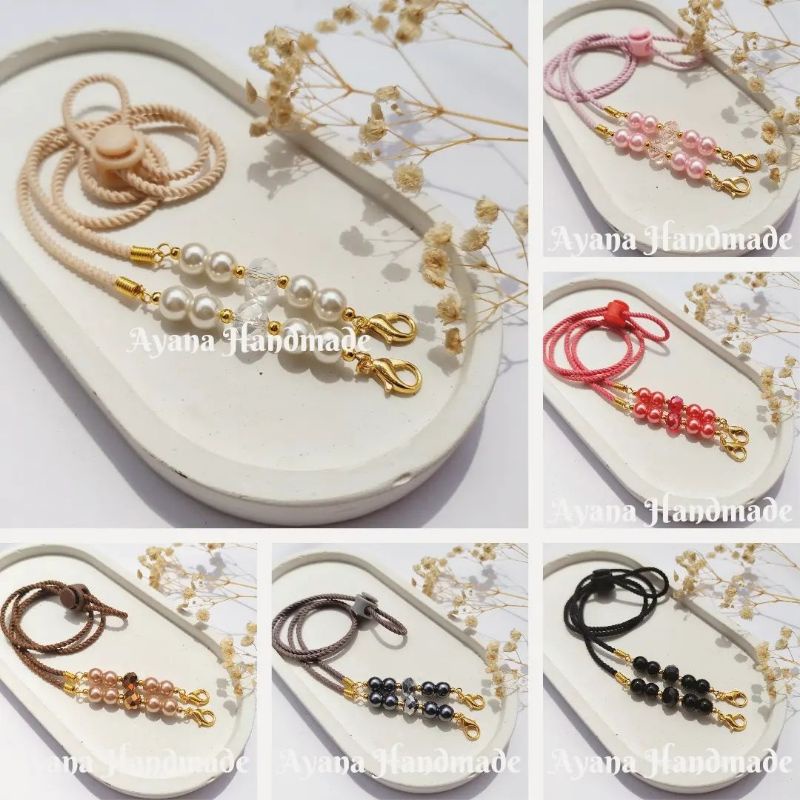 Alunna kalung masker dan Konektor masker 2in1 Strapmasker Hijab Duckbill Tali Masker