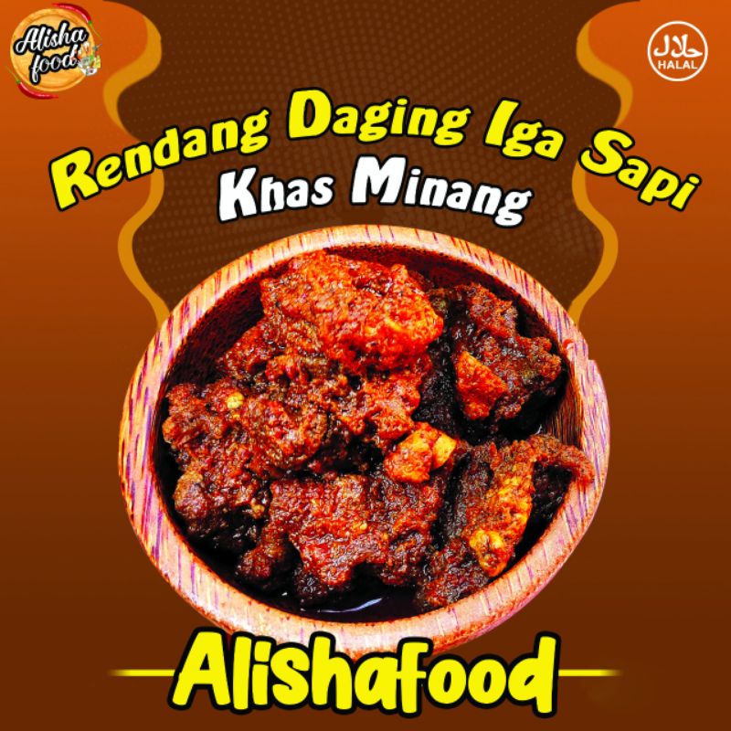 

[PALING MANTAB] RENDANG DAGING IGA SAPI khas Minang (Kemasan Sachet Mini 50 gram)