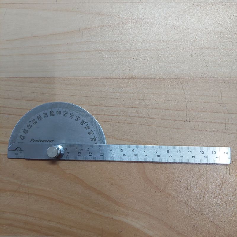 

gk Penggaris Busur Derajat Protector Stainless Steel 10cm 180 Derajat