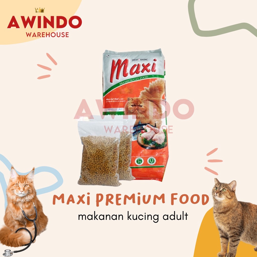 MAXI CAT FOOD - Makanan Pakan Kucing Kering Premium Maxi Adult Kitten