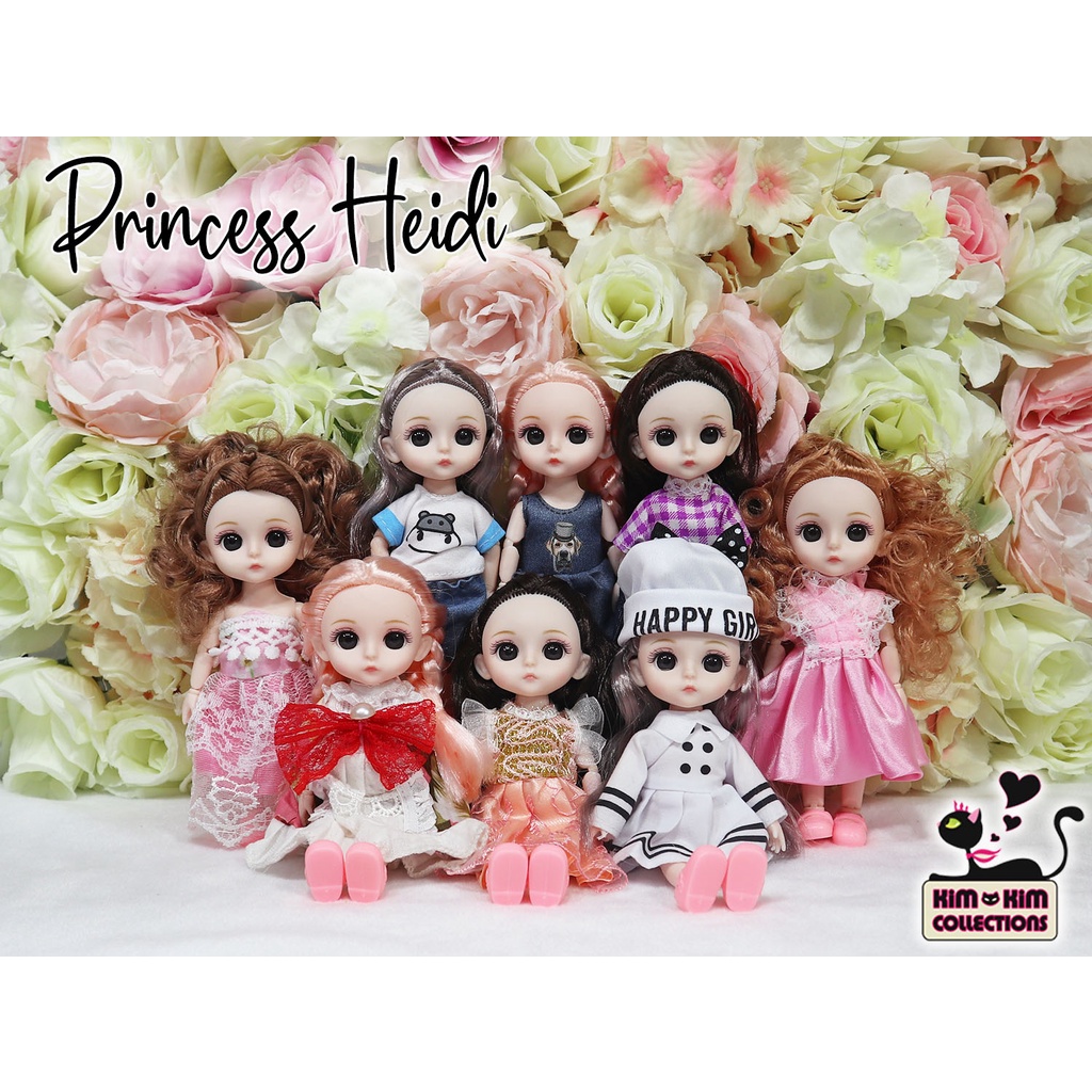 Mainan Anak Boneka Princess Heidi BJD Doll Cute DIY Ukuran 15cm
