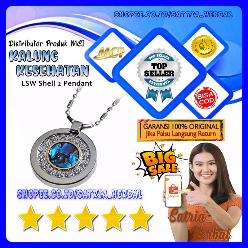 KALUNG KESEHATAN - KALUNG MCI ASLI - KALUNG LSW 2 SHELL MCI - KALUNG PENDANT MCI - KALUNG MCI ORI