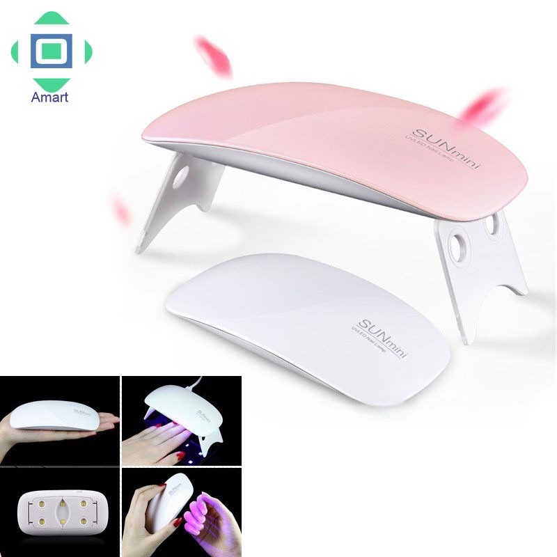 Lampu LED UV Mini 6W Portabel Nail Dryer Untuk Pengering Kutek Gel Dengan Display Uv lamp best seller