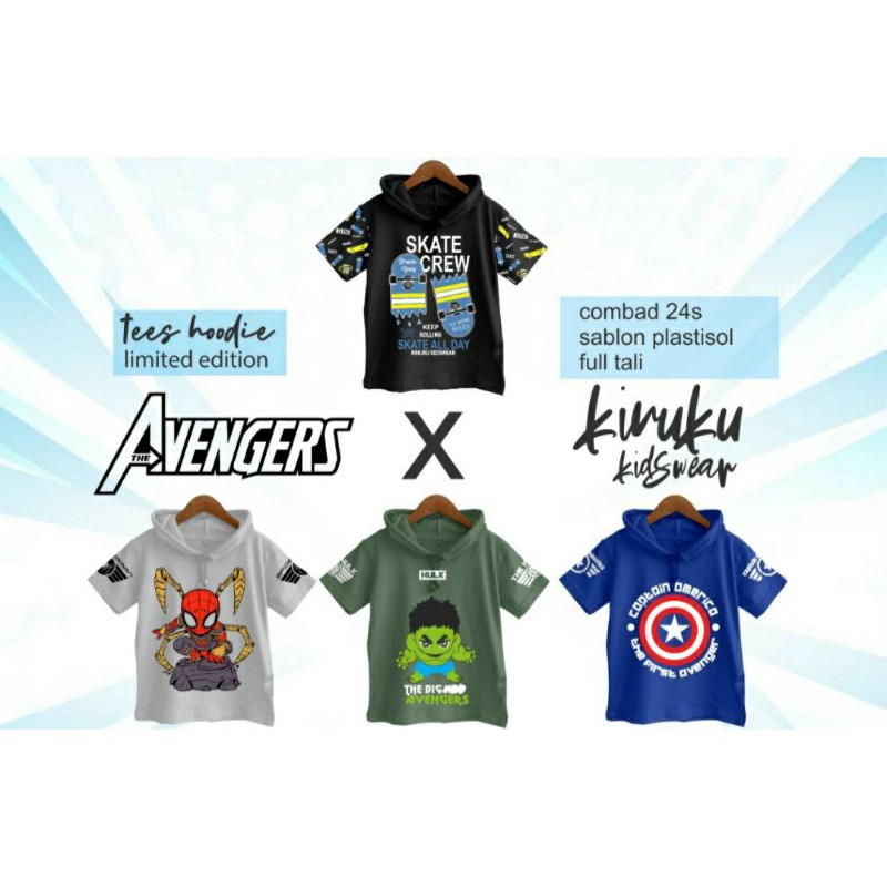 Kaos hoodie Anak Size 2-7 Tahun