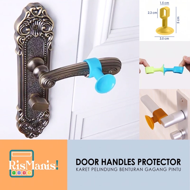 DOOR HANDLES PROTECTOR - Bantalan Karet Pelindung Penahan Gagang Pegangan Pintu Benturan Dinding