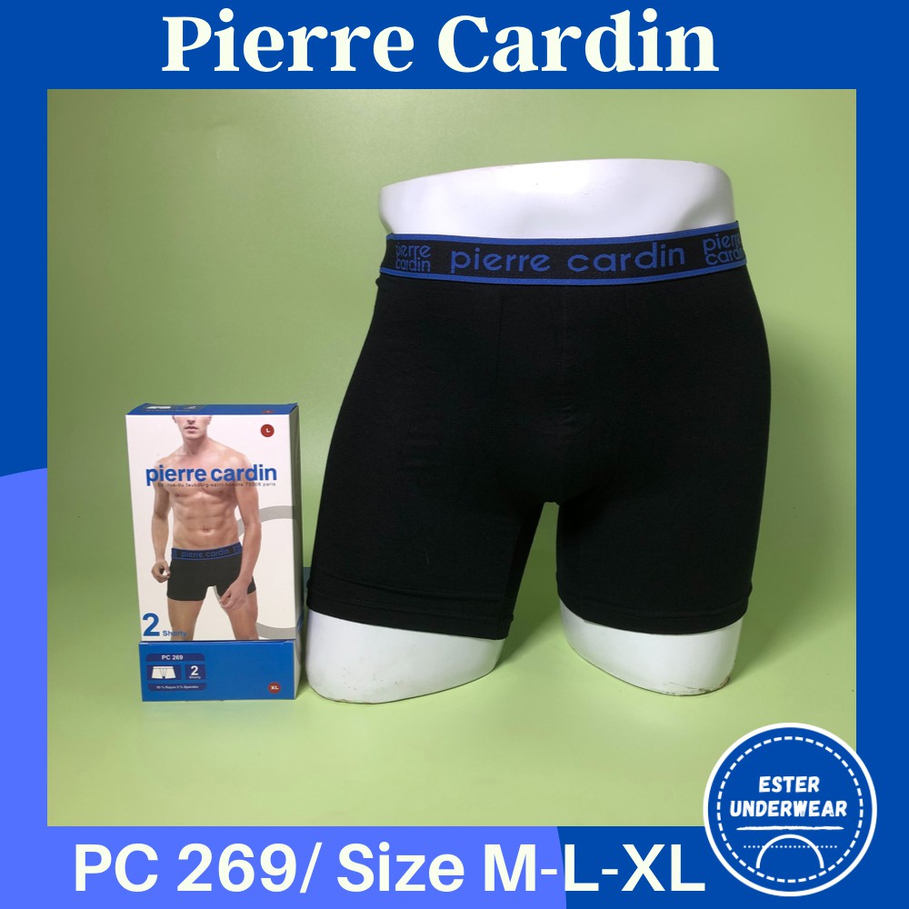 Celana Boxer Pria PIERRE CARDIN PC 269 ISI-2 PCS bahan Rayon Spandex