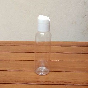 Botol 30 ml bening tutup fliptop putih - botol handsanitizer