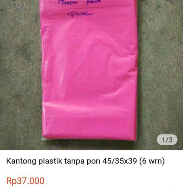 Kantong Plastik Tanpa Pon 45/35x39 (6 Wrn)
