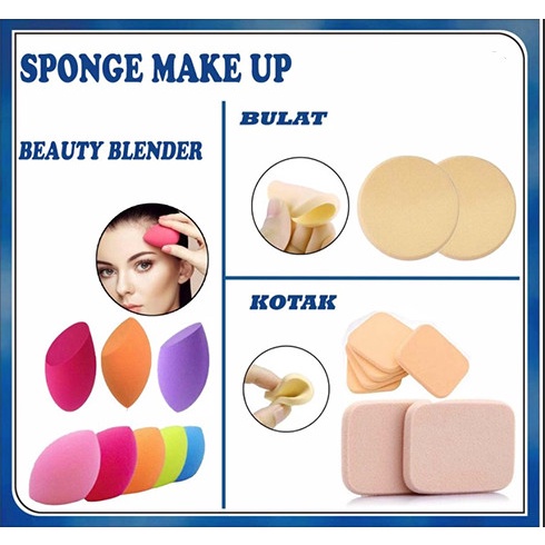 SPONGE MAKE UP COLORFULL UNIK / BLENDING PUFF SPONGE BEAUTY - KOTAK - BEAUTY BLEANDER