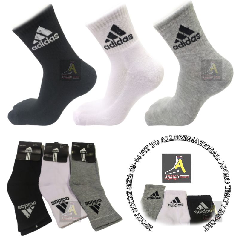 kaos Kaki sport olahraga Adidas tebal/adidas kaos kaki running gym fitnes tebal