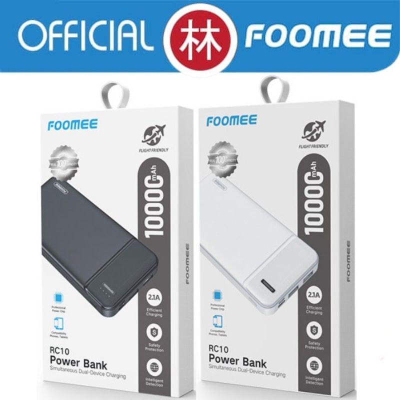100% ORI POWER BANK FOOMEE 10000mah Fast Charging Dual Output