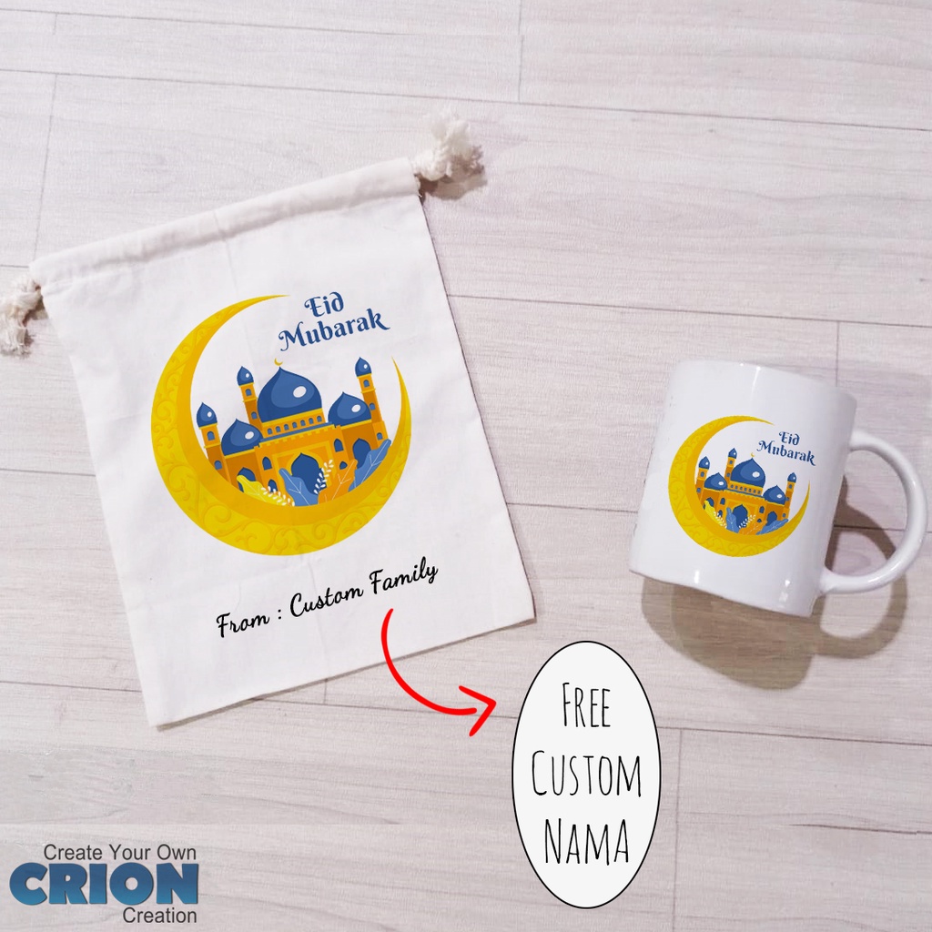 Mug Hampers Idul Fitri/Lebaran/EID Mubarak Bulan Sabit Series By Crion