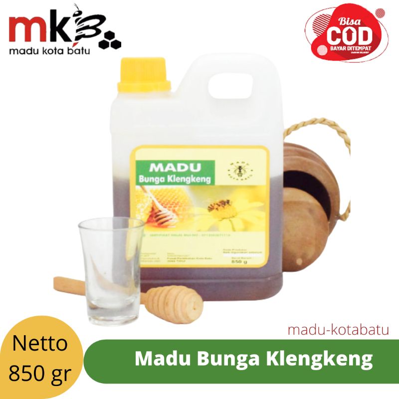 

Madu Asli Nektar Bunga Klengkeng 850 gr Kemasan Jirigen